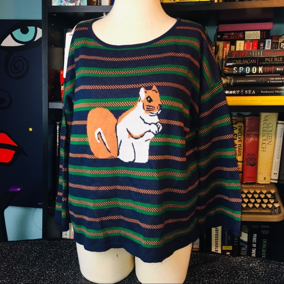 TeeBerry & Weave Sweaters - TeeBerry & Weave Squirrel Sweater Size Large